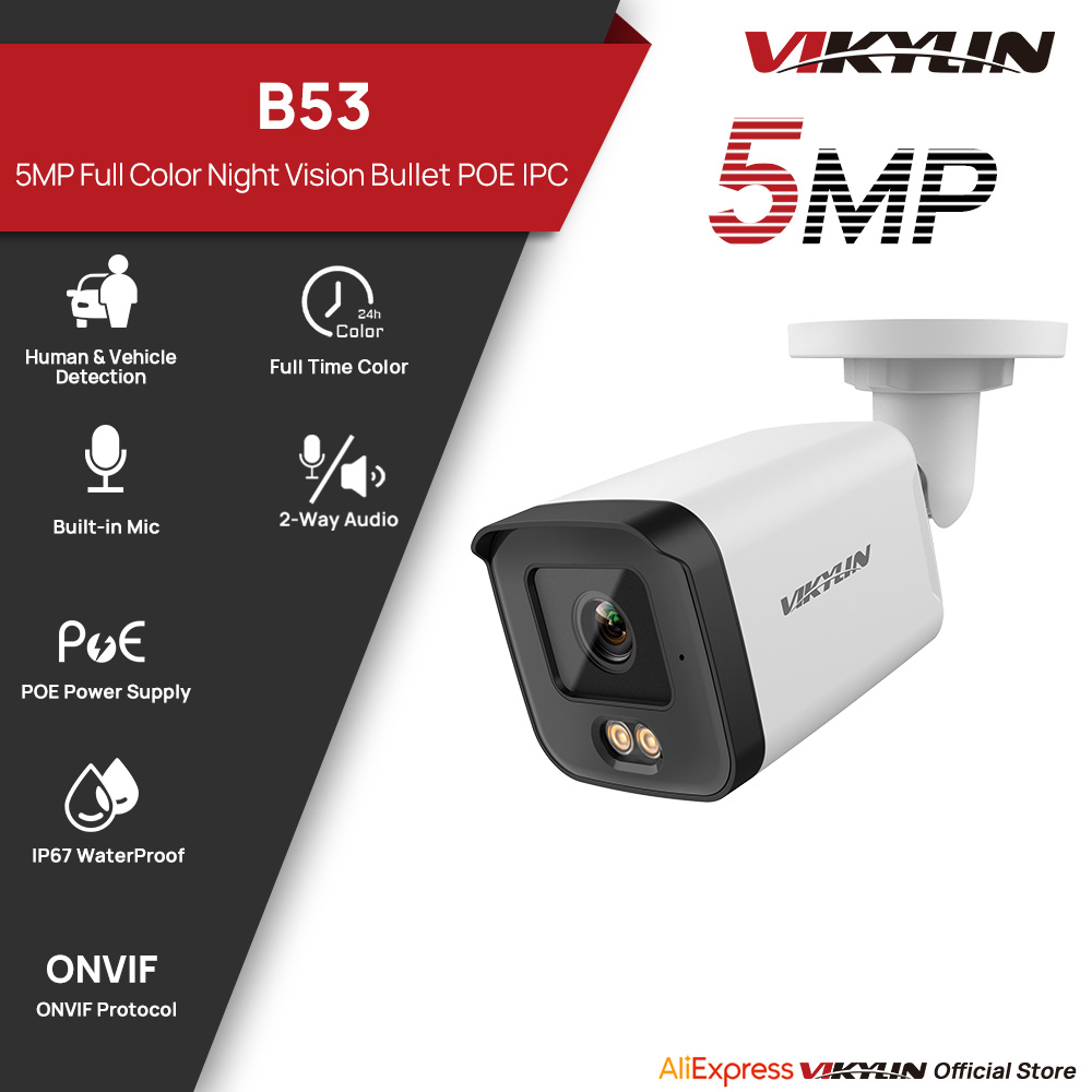 Outdoor Lighting Mains Powered - VIKYLIN 5MP IP Security Camera Full