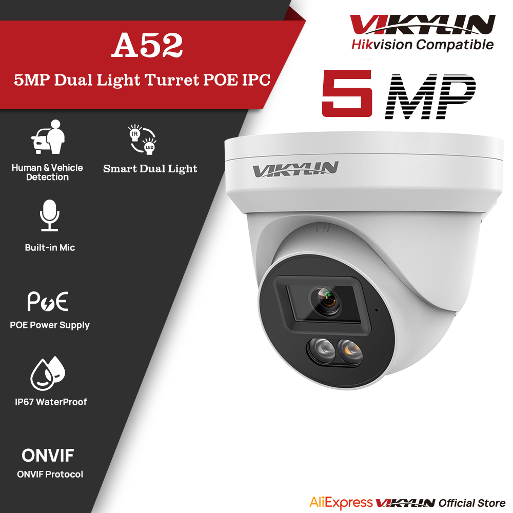 Outdoor Lighting Mains Powered - VIKYLIN 5MP IP Security Camera with