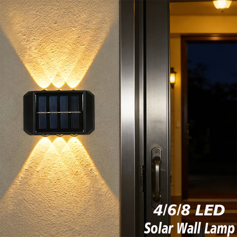 Xl Outdoor Lighting - 4/6/8 LED Solar Outdoor Light Solar
