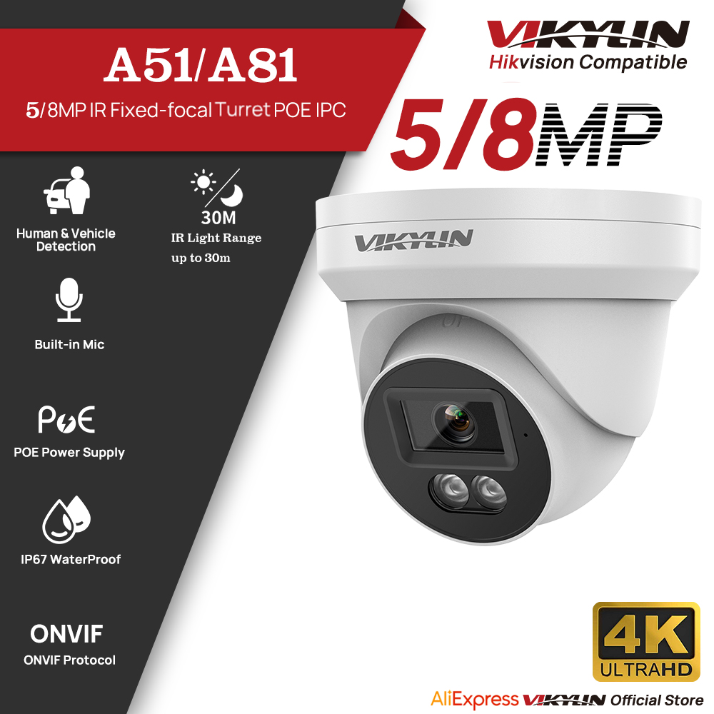Outdoor Lighting Mains Powered - VIKYLIN 5/8MP HD IP Security Camera