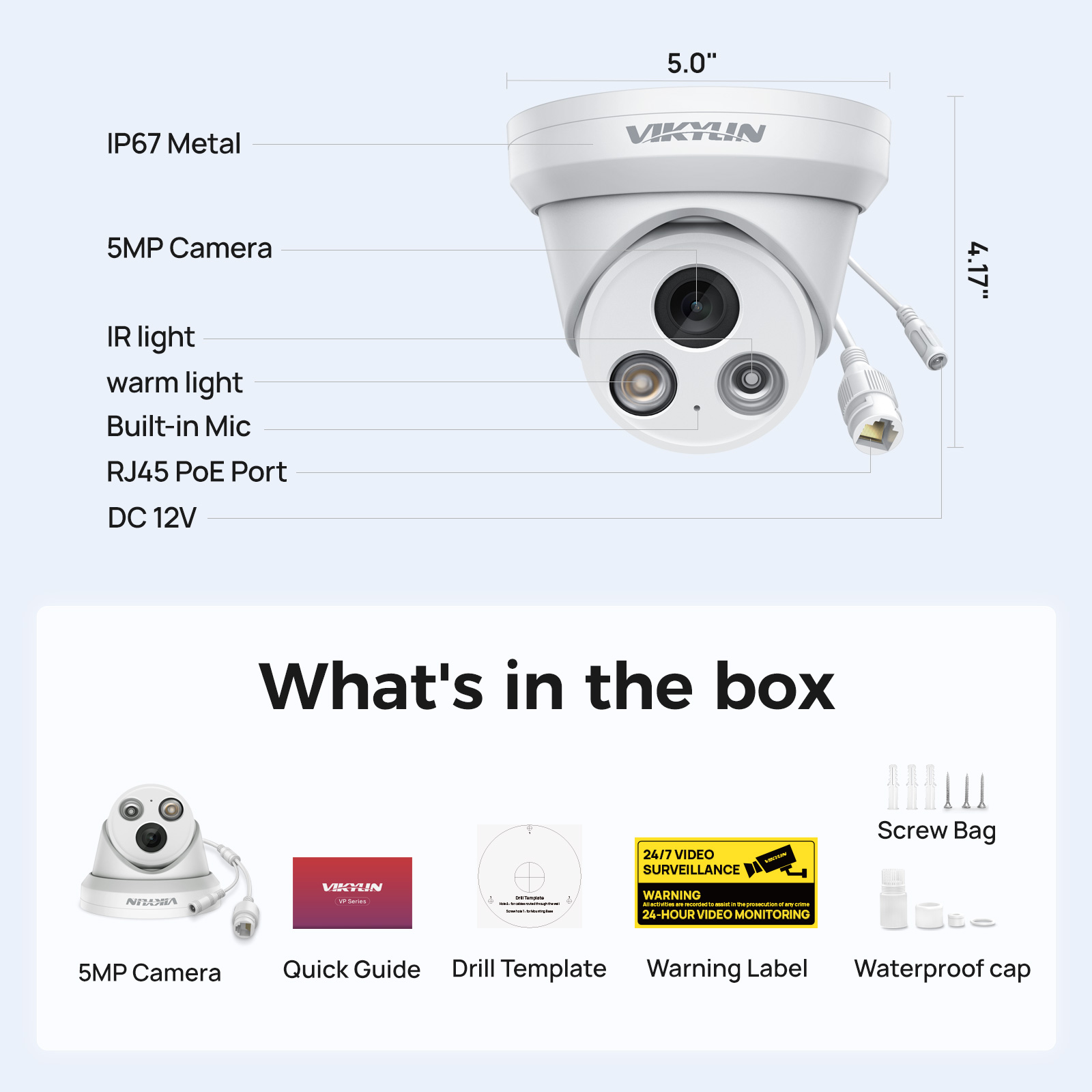 VIKYLIN 5MP Smart Dual Light I - Outdoor Lighting Mains Powered review and price