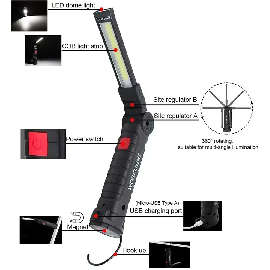 Portable LED Flashlight with M - Outdoor Lighting Hooks review and price