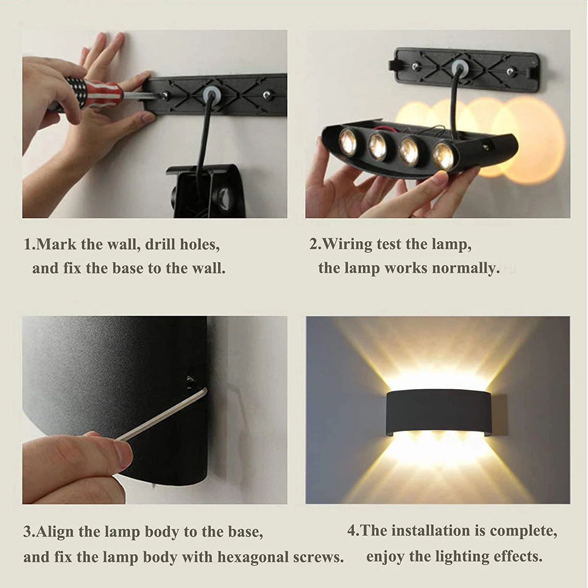 Aluminium LED Wall Lamp IP65 O - Xl Outdoor Lighting review and price