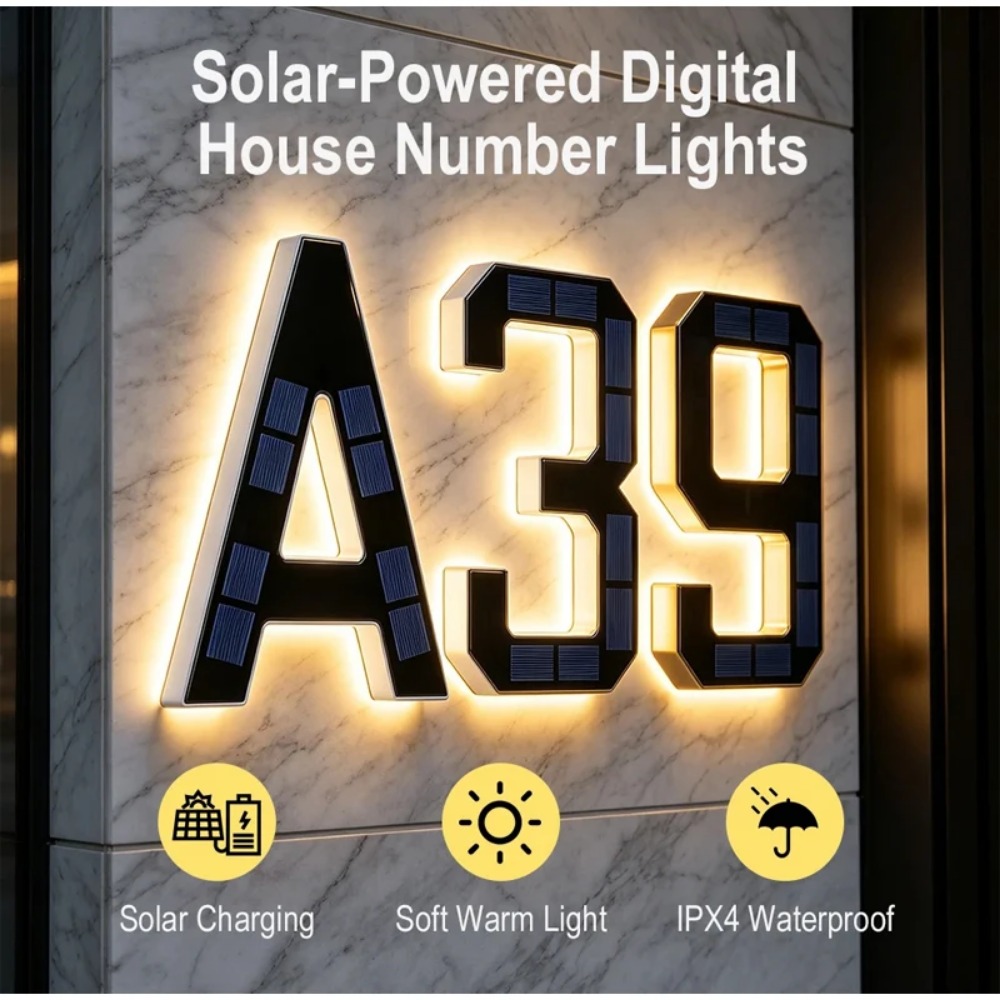 New Solar Address Sign LED Hou - Xl Outdoor Lighting review and price