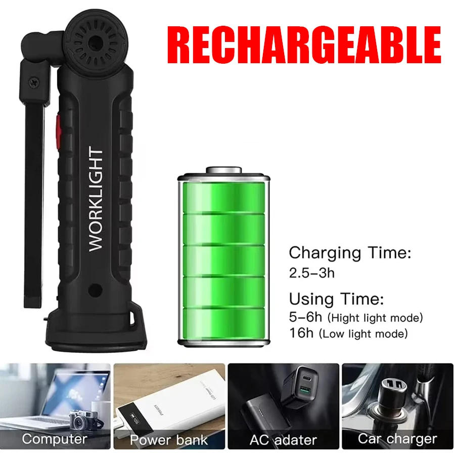 Rechargeable Magnetic Work Lig - Outdoor Lighting Hooks review and price