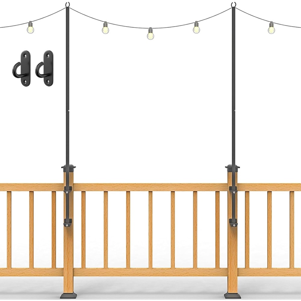 2 pack string light poles - st - Outdoor Lighting Hooks review and price
