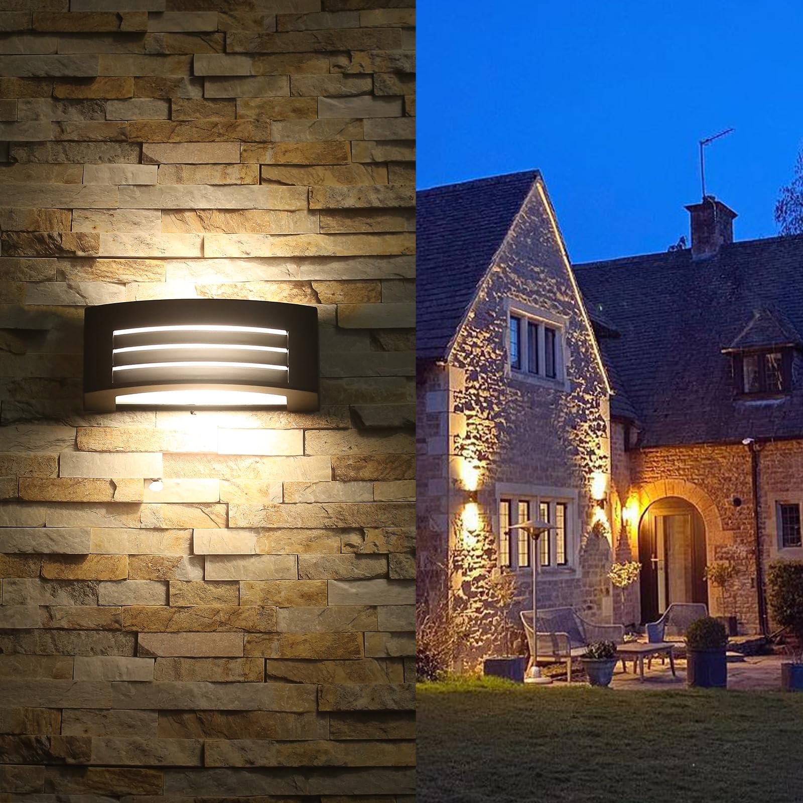 Outdoor Wall Light, Aluminum E - Outdoor Lighting Mains Powered review and price